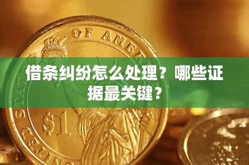 济南借条纠纷怎么处理？哪些证据最关键？