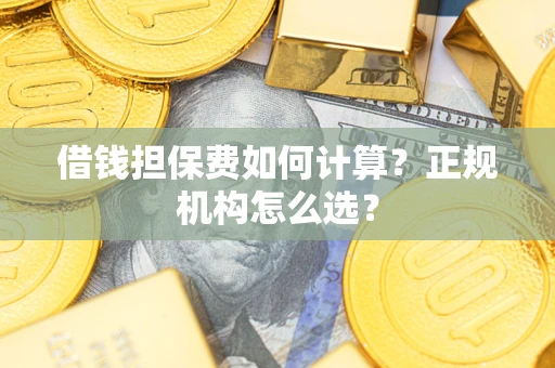 济南借钱担保费如何计算？正规机构怎么选？