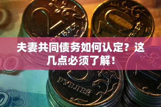 济南夫妻共同债务如何认定？这几点必须了解！