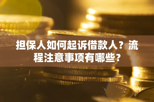 济南担保人如何起诉借款人？流程注意事项有哪些？